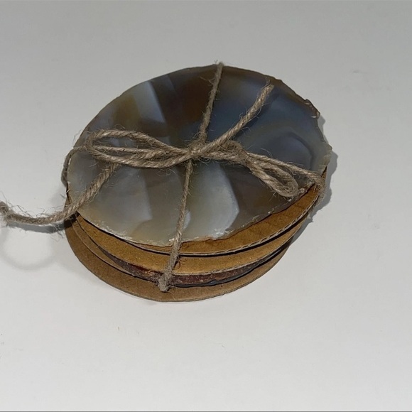 Natural Agate Carved Crystal sliced x4 - Picture 6 of 11